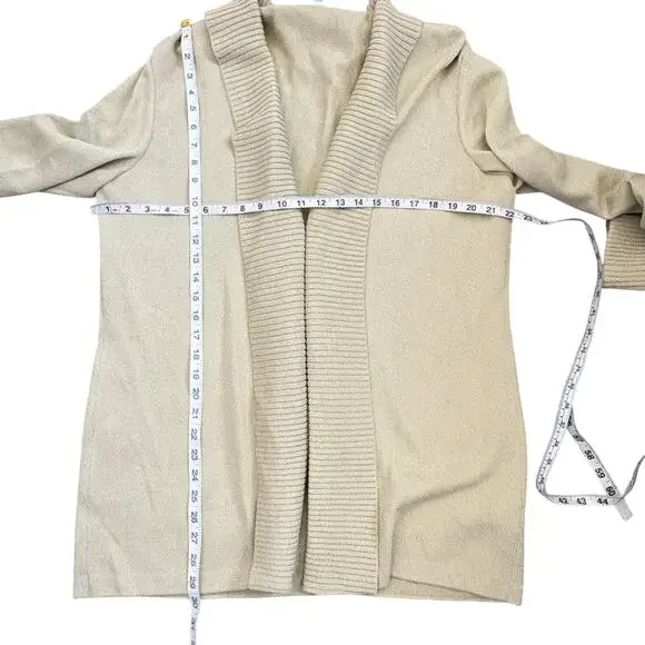 Vintage St John Sport Wool Blend Cardigan Jacket Lg Cream Shawl Collar Oldmoney - Picture 11 of 12